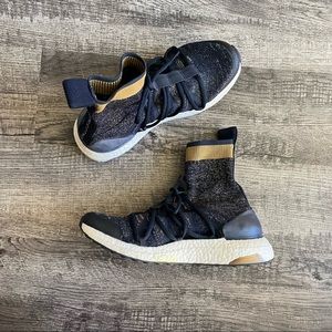 Adidas by Stella McCartney Sock Sneakers Navy Blue and Gold Ultraboost